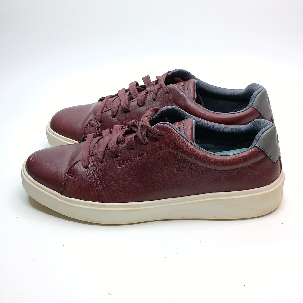 Cole Haan Grand Crosscourt II Mens Burgundy Leather Sneakers C27494 Size 9.5 M - Picture 3 of 11